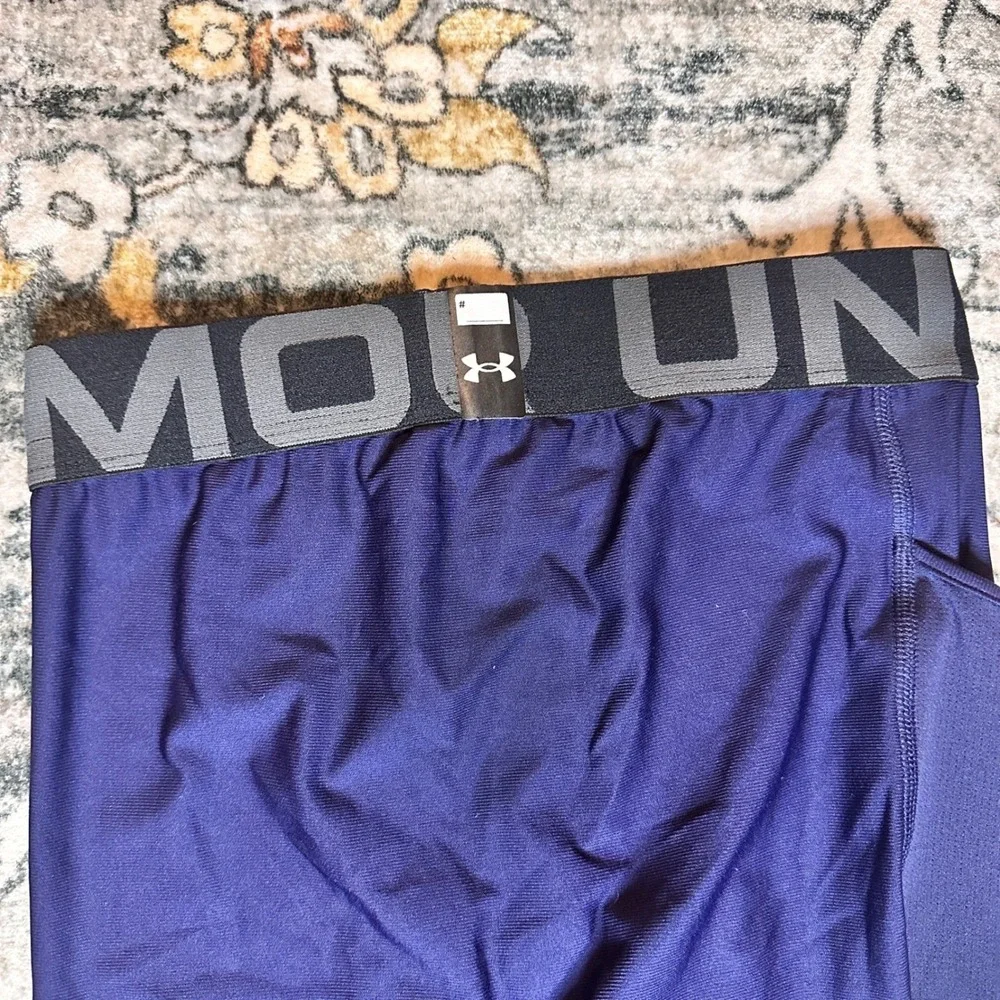 Under Armour HeatGear Compression Tights Navy Blue‎ Mens Small
